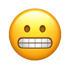 A grimacing face emoji