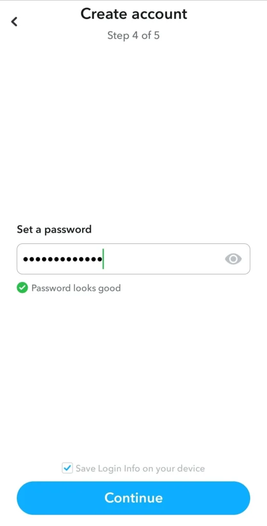 Set your password.